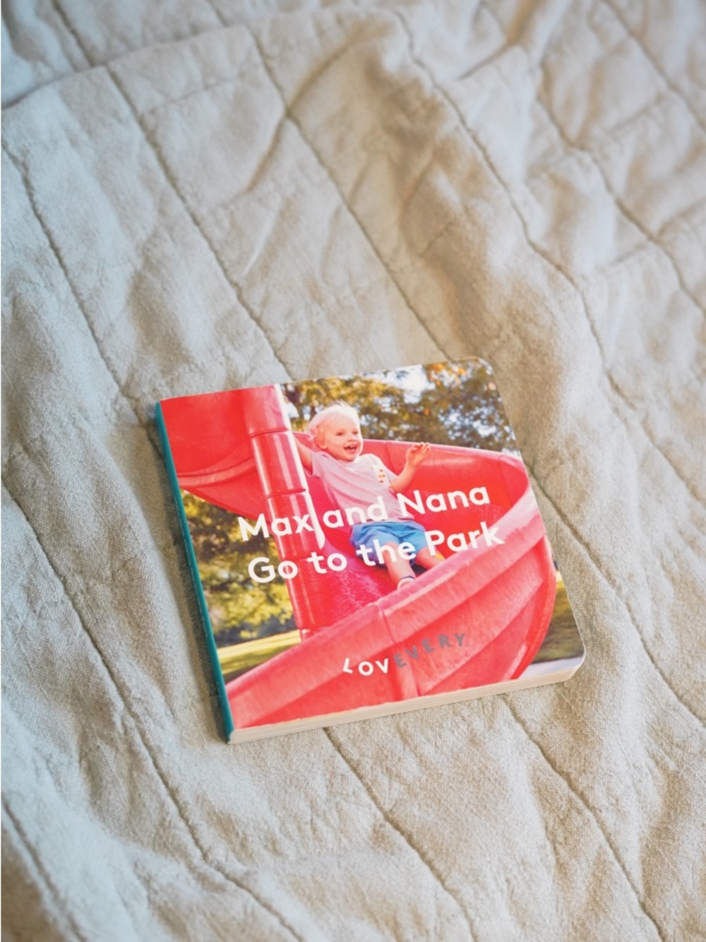 Lovevery Board Book - Max and Nana Go to the Park (Red)